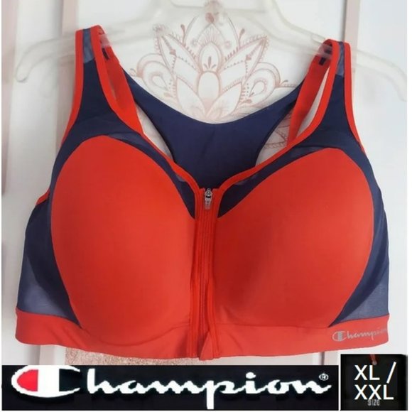 Champion Intimates & Sleepwear Champion Red And Navy Sports Bra